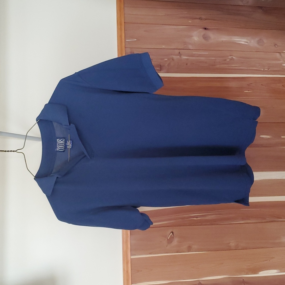 Blue Short Sleeve Collar Shirt